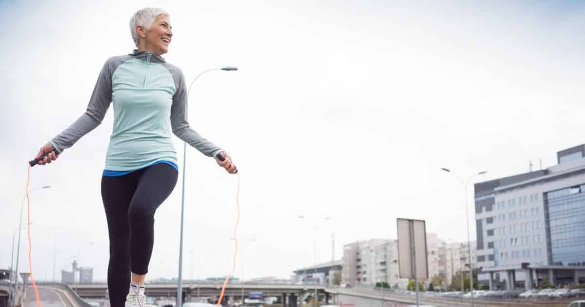 woman fighting diabetes with exercise