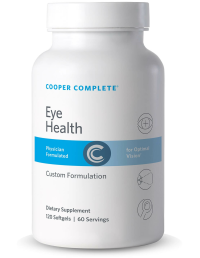 Photo of Cooper Complete Eye Health Supplement bottle.