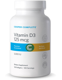 Photo of Cooper Complete Vitamin D3 125 mcg (5000 IU) Supplement bottle