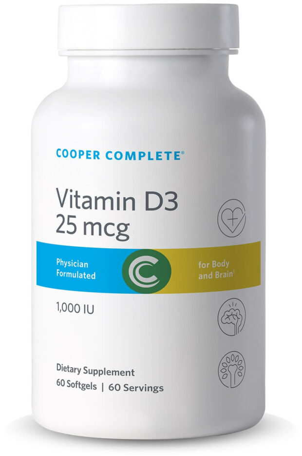 Photo of Cooper Complete Vitamin D3 25 mcg (1000 IU) Supplement bottle