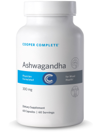 Photo of Cooper Complete Ashwagandha Supplement bottle.
