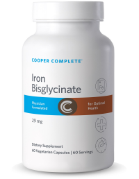 Photo of Cooper Complete Iron Bisglycinate Supplement 29 mg bottle
