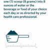 Graphic illustration depicting the serving size of one scoop of Cooper Complete Collagen Complex supplement