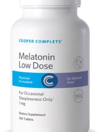 Bottle of Cooper Complete Melatonin Low Dose Supplement 1 mg