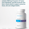 Bottle of Cooper Complete L-Lysine Dietary Supplement on a pedestal with a product description imposed above it.