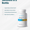 Bottle of Cooper Complete Vitamin D3 125mcg Supplement with product benefits imposed above it.