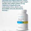 Bottle of Cooper Complete Vitamin D3 25mcg Supplement with product benefits imposed above it.