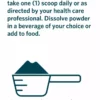 Graphic of a scoop of powder representing the serving size for Cooper Complete Creatine Creavitalis Monohydrate.
